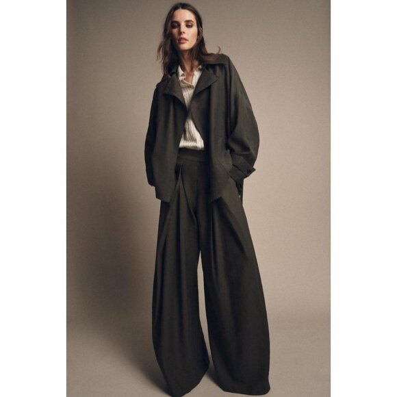 ZARA ZW COLLECTION FRONT PLEAT TROUSERS - Picture 2 of 9